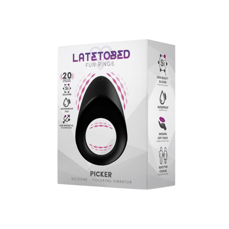 Latetobed Picker Anillo Vibrador Para Parejas Silicona