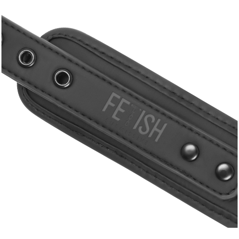 Fetish Submissive Collar y Esposas De Cuero Vegano Con Forro De Neopreno